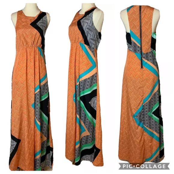 Bar III Dresses & Skirts - BAR III Sleeveless Maxi Dress Orange Multi Size S